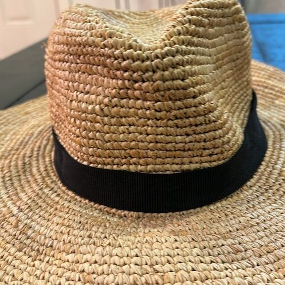 J. Crew Raffia Straw Beach Preppy Spring Summer Hat S/M​​​​​​​​​​ - Picture 3 of 9